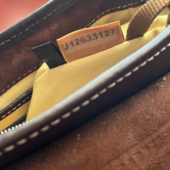 Dooney & Bourke Florentine Toscana Crossbody Purse Brown Leather Saddle Bag - Picture 10 of 11